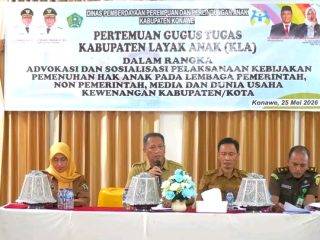 Wujudkan Daerah Ramah Anak, Pemkab Konawe Gelar Evaluasi KLA 2026 Lintas Sektoral