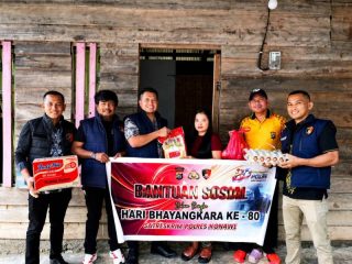 Satreskrim Polres Konawe Tebar Kepedulian di Hari Bhayangkara ke-80, Hadir Langsung Bantu Warga Desa Anggopiu
