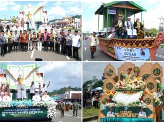 MTQ XXXI Sultra Resmi Bergulir, Pawai Ta'aruf Hadirkan Kemegahan 17 Kabupaten/Kota