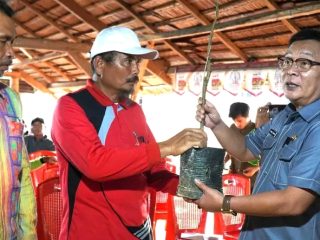 Wabup Konawe Salurkan Bantuan Bibit Durian dan Sarana Produksi di Onembute
