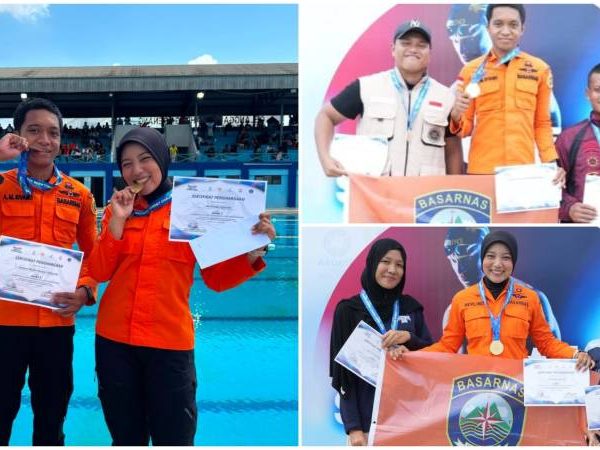 Dua Rescuer Basarnas Kendari Borong Delapan Medali di Aquatik Sprint Challenge