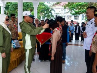 Bupati Konawe Resmi Lepas 114 Kontingen Pramuka ke Jamnas XII