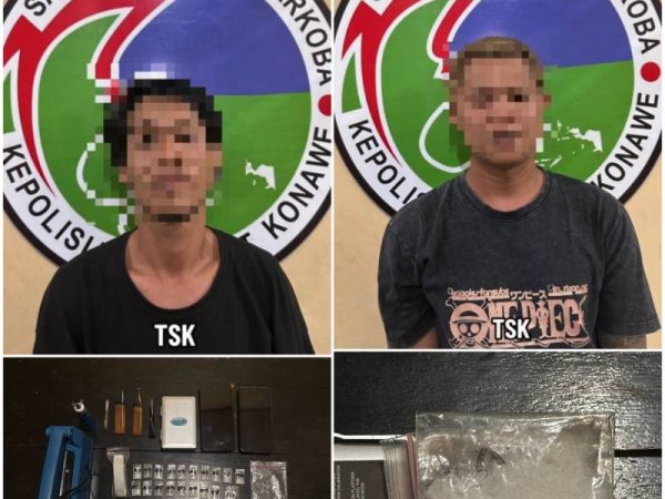 Lagi Asyik “Bungkus-Bungkus” Barang Haram, Dua Pria Asal Inalahi Berakhir di Jeruji Besi