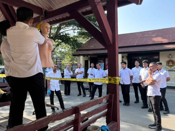 Satreskrim Polres Konawe Gelar Simulasi Olah TKP Kasus Penemuan Mayat